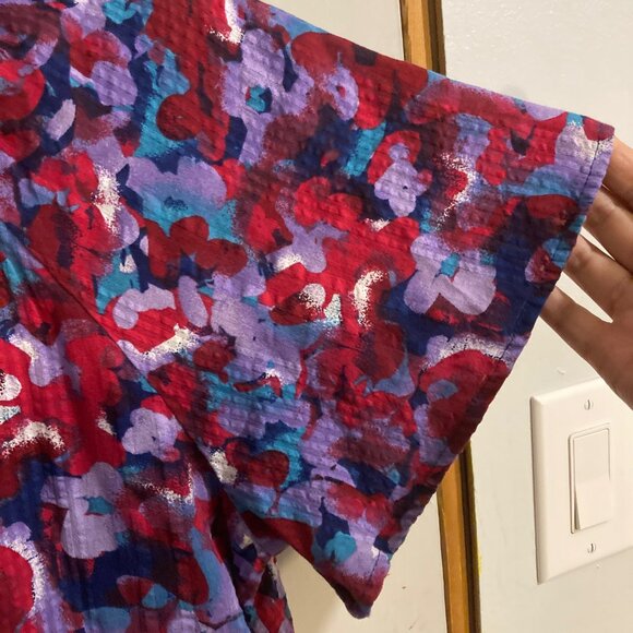 #90 Women's Esprit Cotton Midi Short Sleeve Tie neck Dress, Size Small - Picture 6 of 10